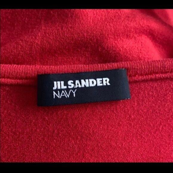 Jil Sander 3/4 sleeve Tee Shirt Red M - Picture 5 of 5
